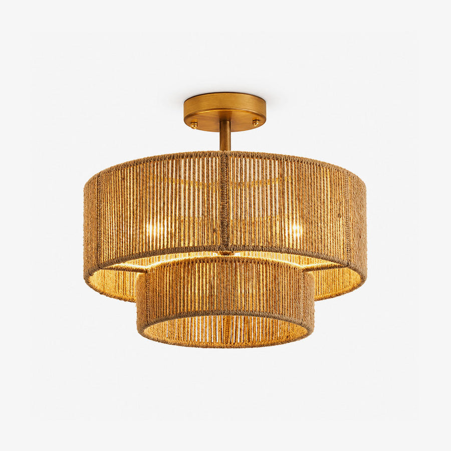 Skein Hemp Rope Flush Mount