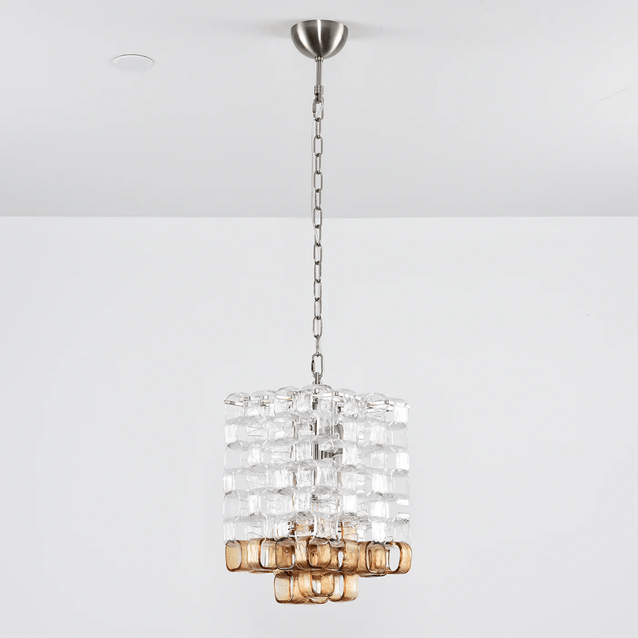 Glass Poliarte Interlocking Chandelier
