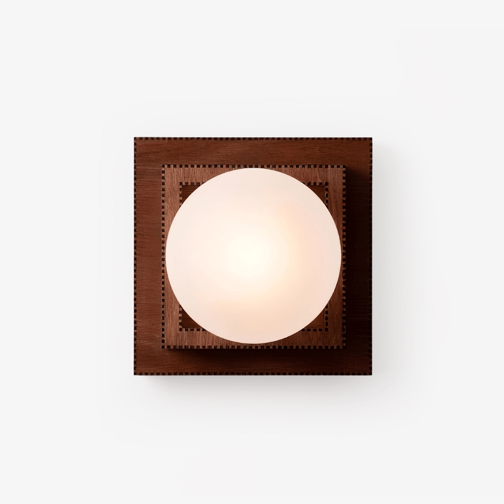 Wood Layered Globe Wall Sconce
