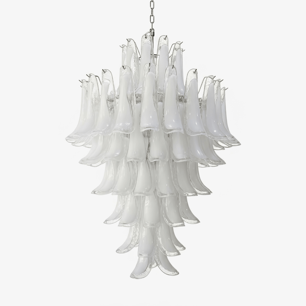 White Cloud Glass Petals Chandelier