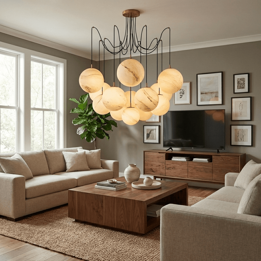 Celestara Alabaster Orb Chandelier