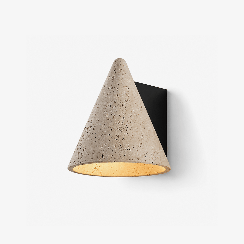 Travertine Cone Wall Sconce