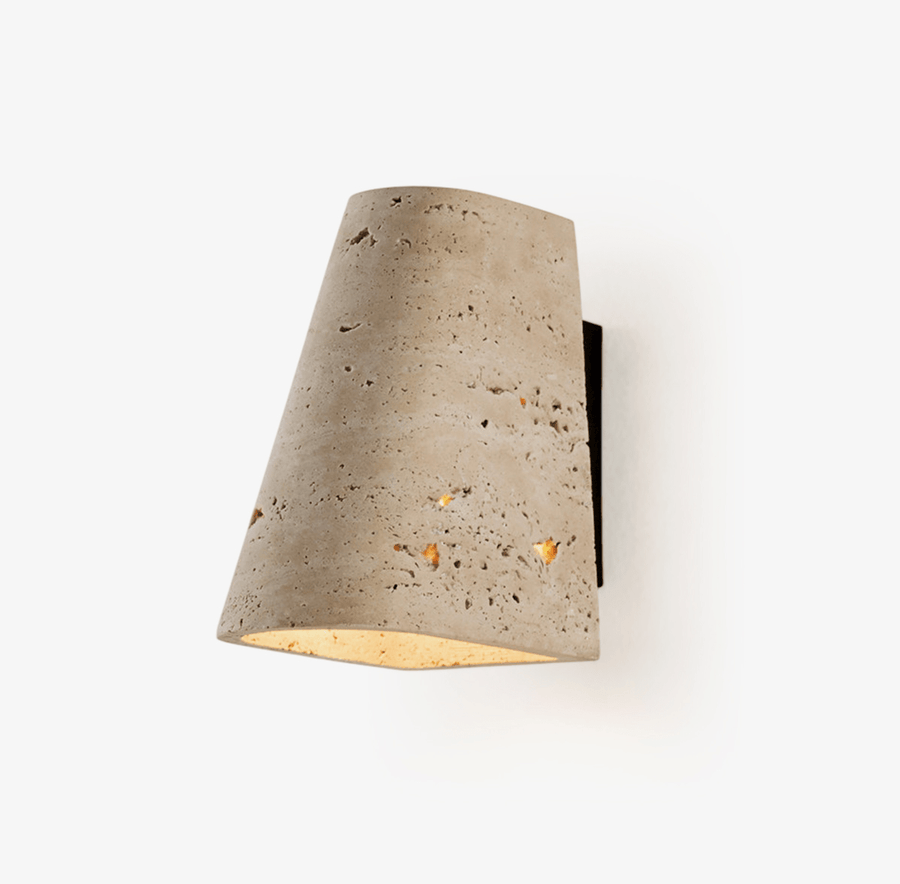 Tapered Travertine Wall Sconce
