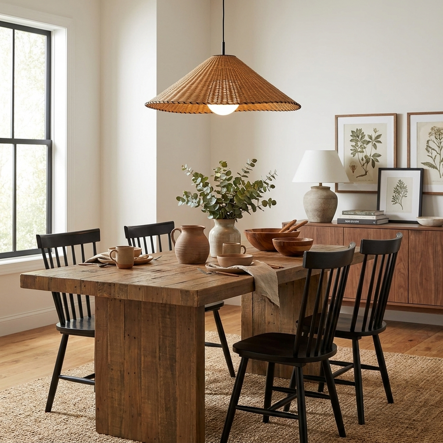 Brim Woven Rattan Pendant Lamp