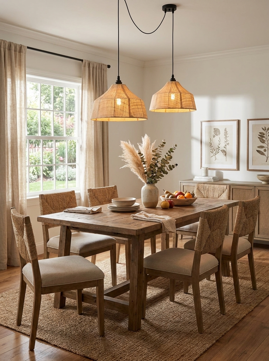 Manila Woven Fiber Pendant Lamp