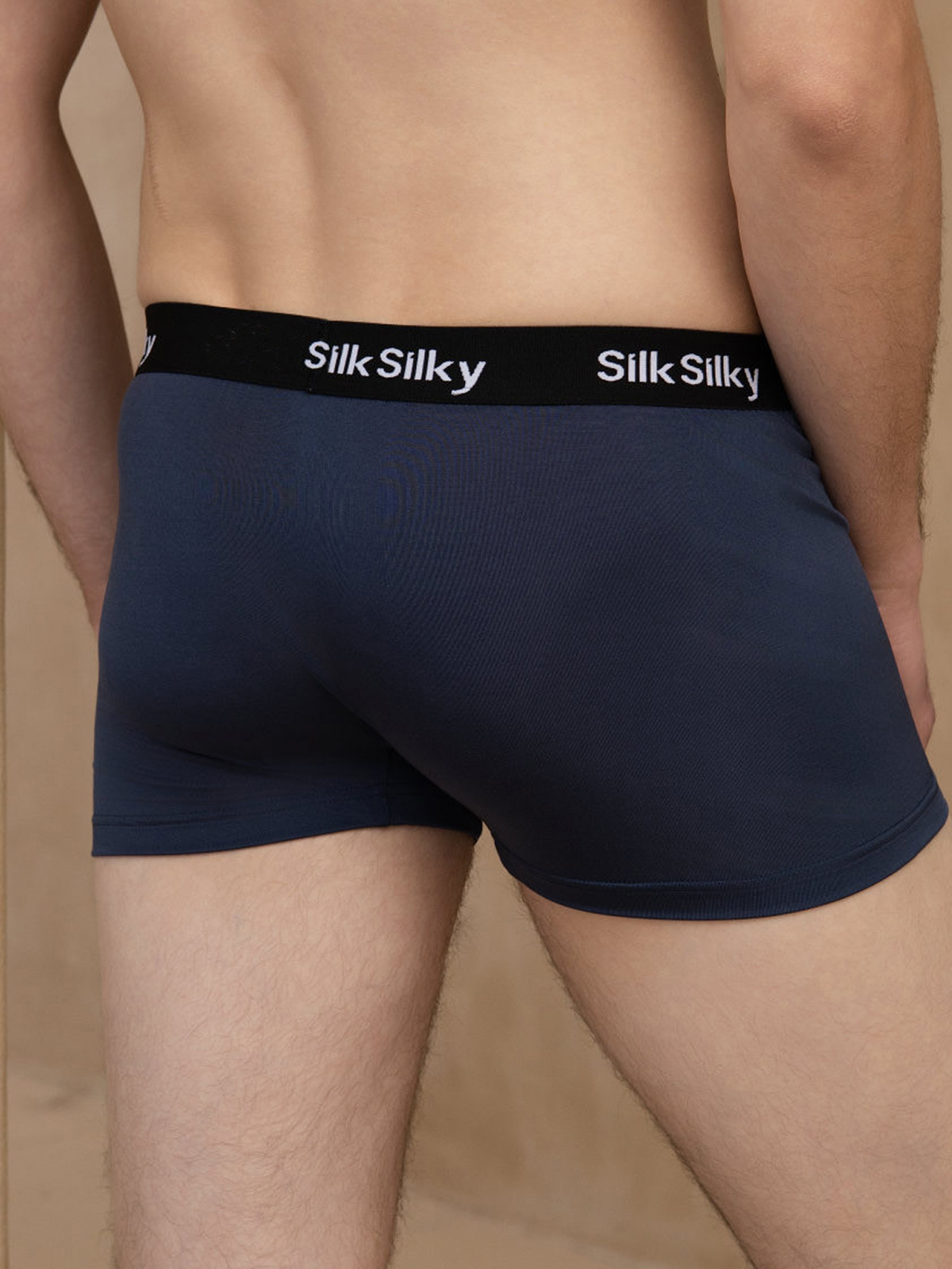 3Pcs 100% Mulberry Silk Men's Comfort Breathable Boxer Brief Underwear