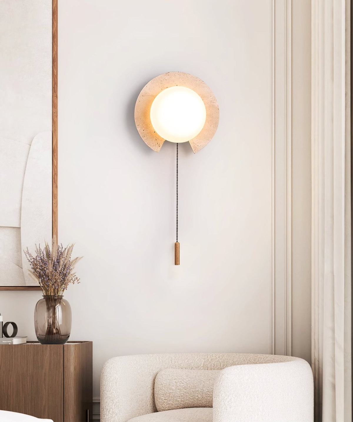 Solclip Travertine Wall Light