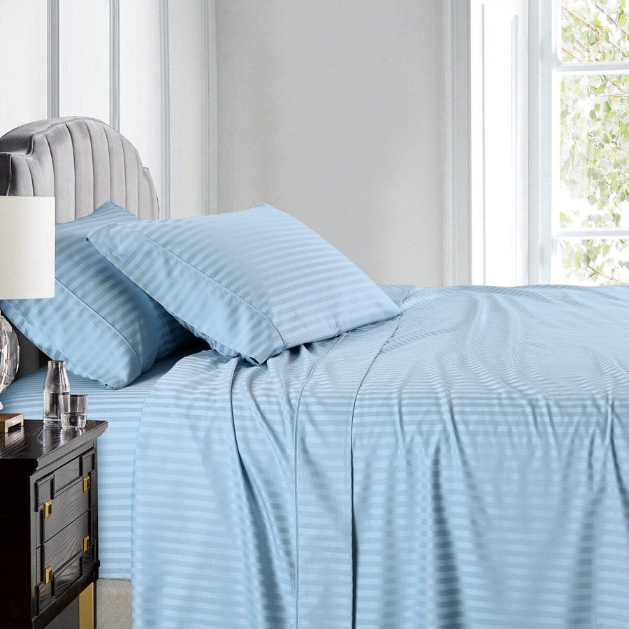 Flex Top California King Sheet Set - 608 Damask Stripe