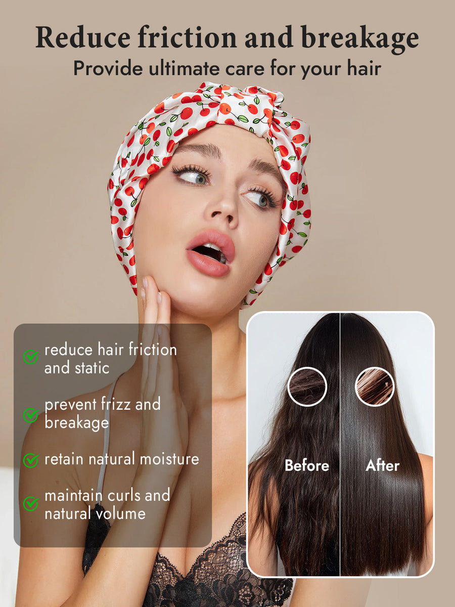 100% Mulberry Silk Night Turban Bonnet