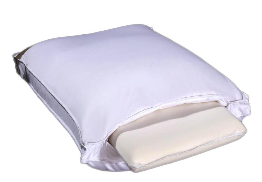 Adjustable White Duck Down Pillow (Medium to Firm) 50/50 Down & Feather