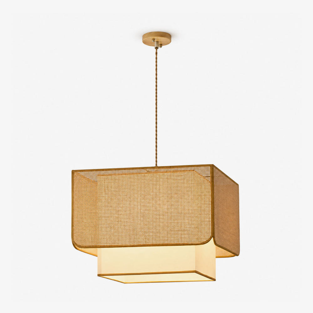 Trellis Woven Rattan Pendant Lamp