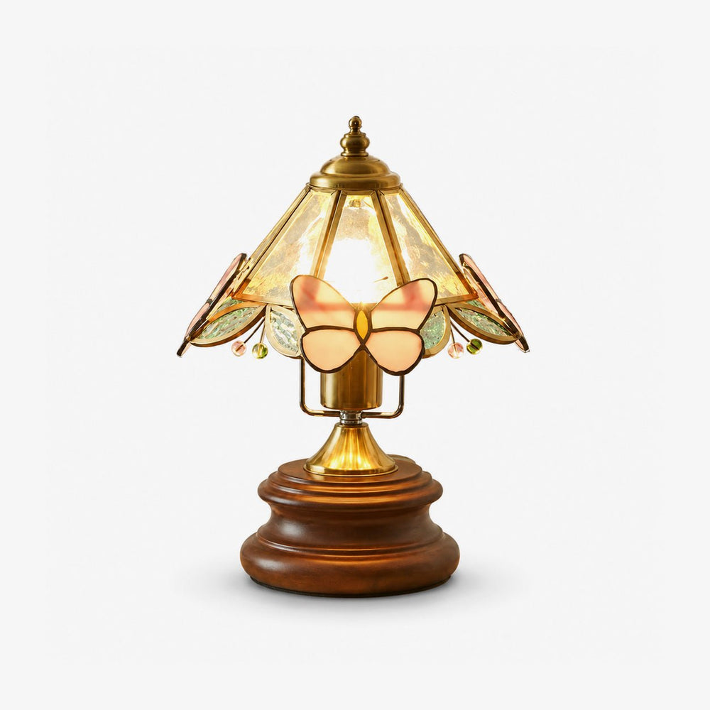 Butterfly Glow Tiffany Table Lamp