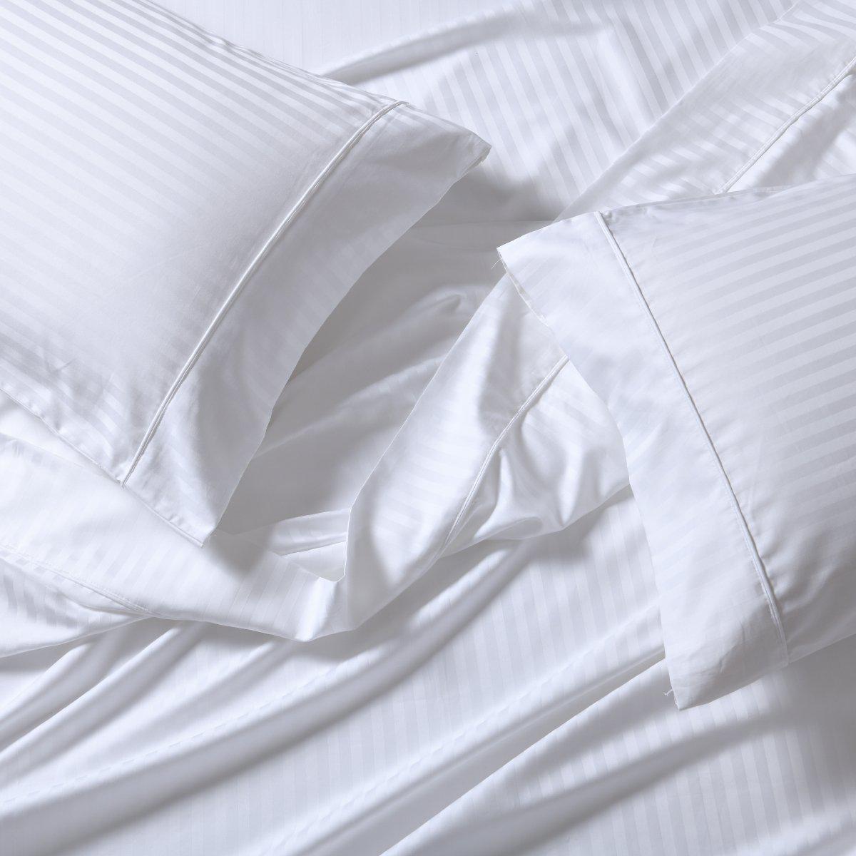 Split King Adjustable Sheets - Striped 650 Easy Care