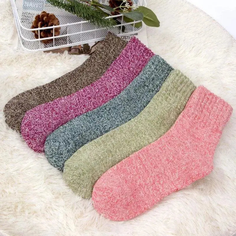 Sleepwyn Wool Lined Winter Socks (5 Pairs)