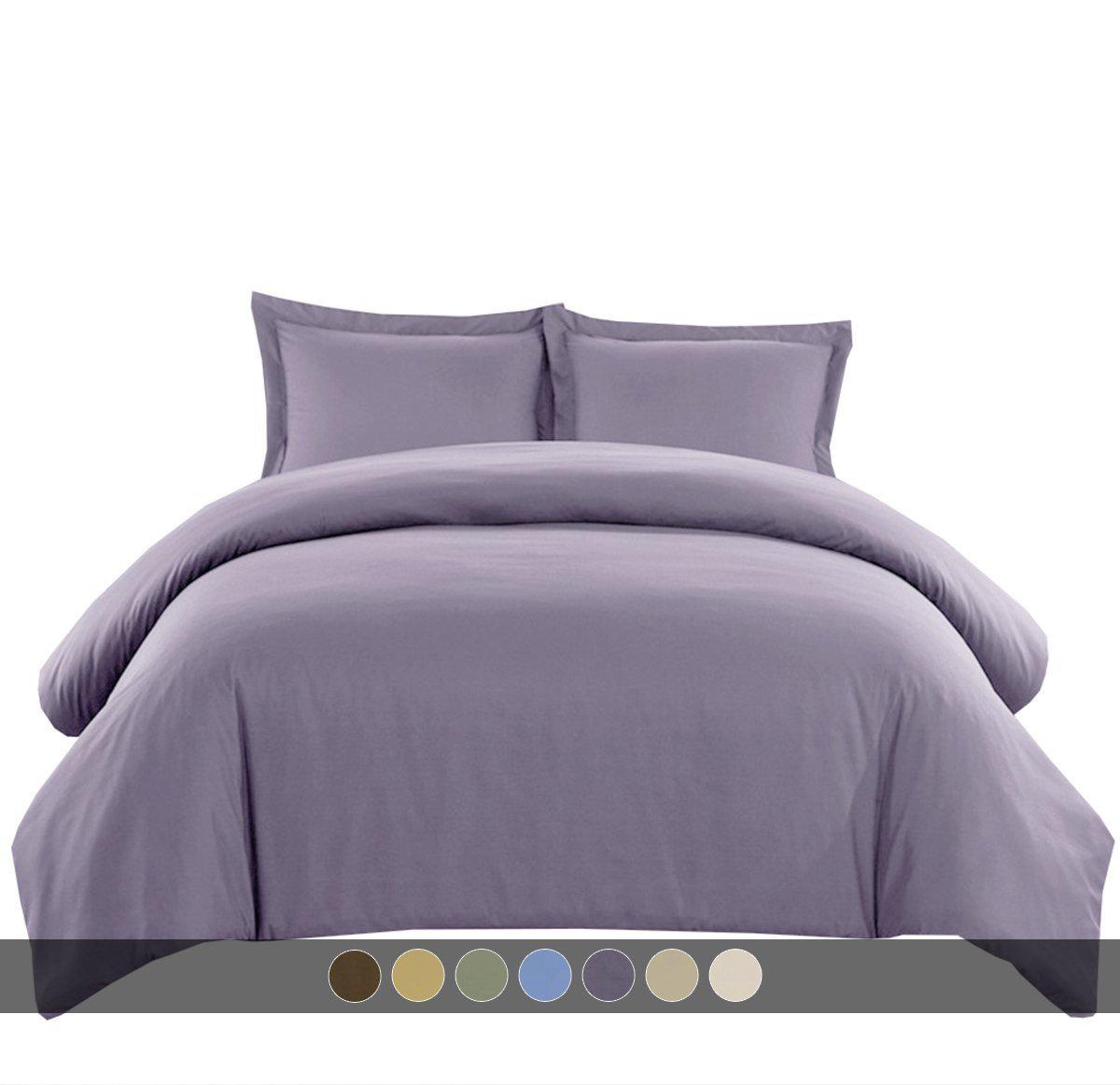 Wrinkle-Free Cotton Blend 600 Thread Count Duvet Cover Set