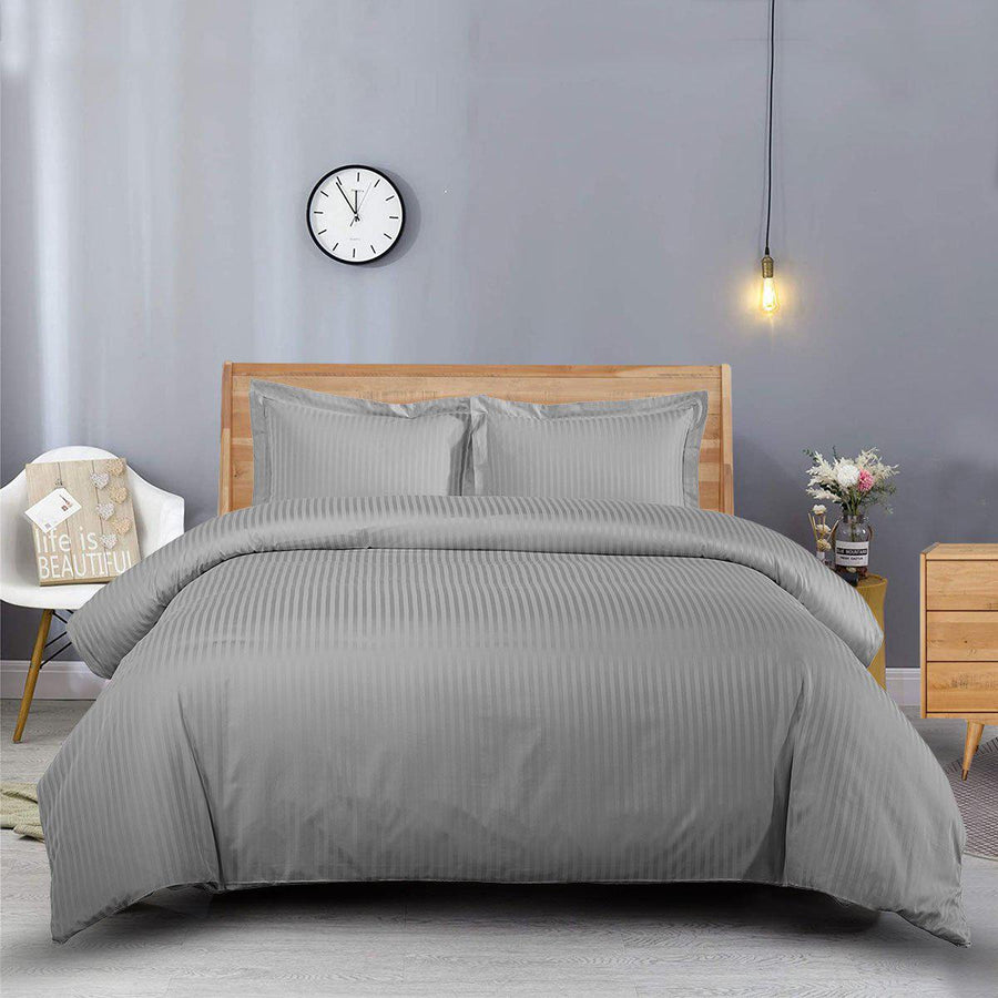 Duvet Cover Set Stripe 600 Thread Count