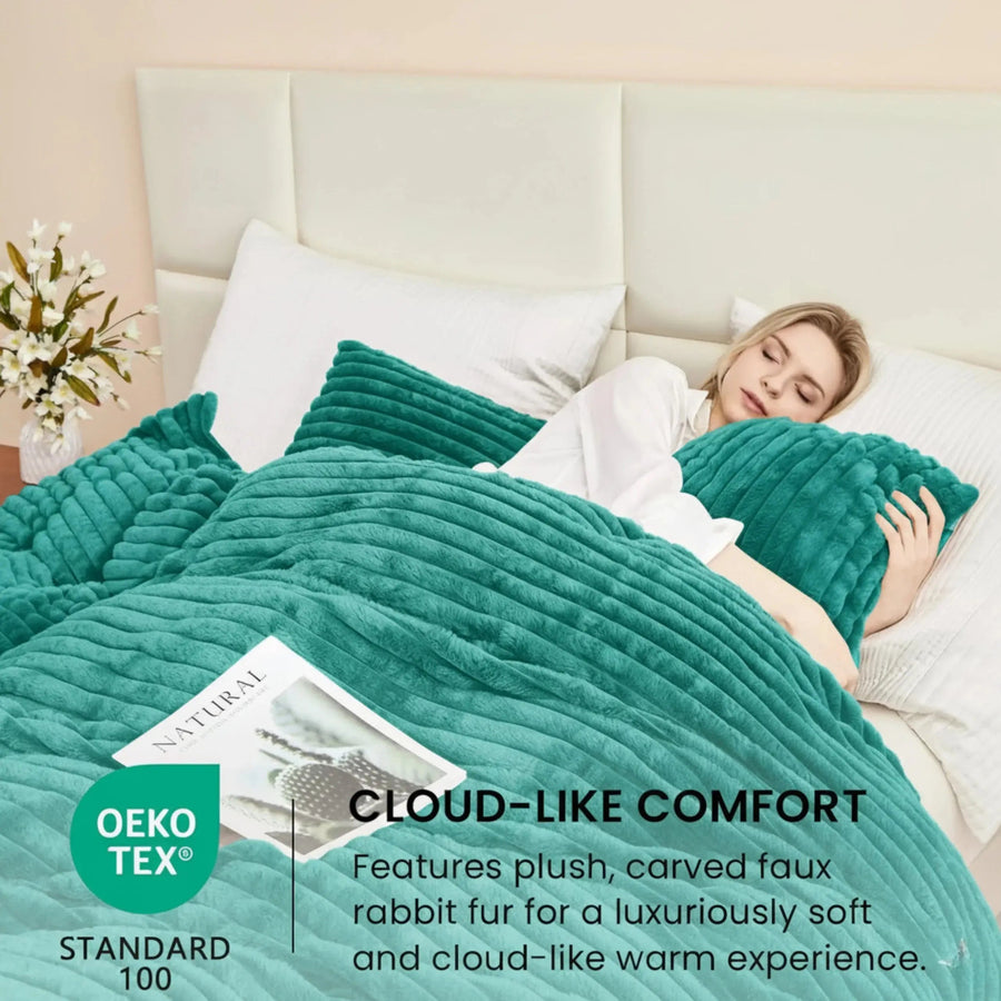 Sleepwyn Winter Flano Fleece Duvet Cover Set (3pcs)