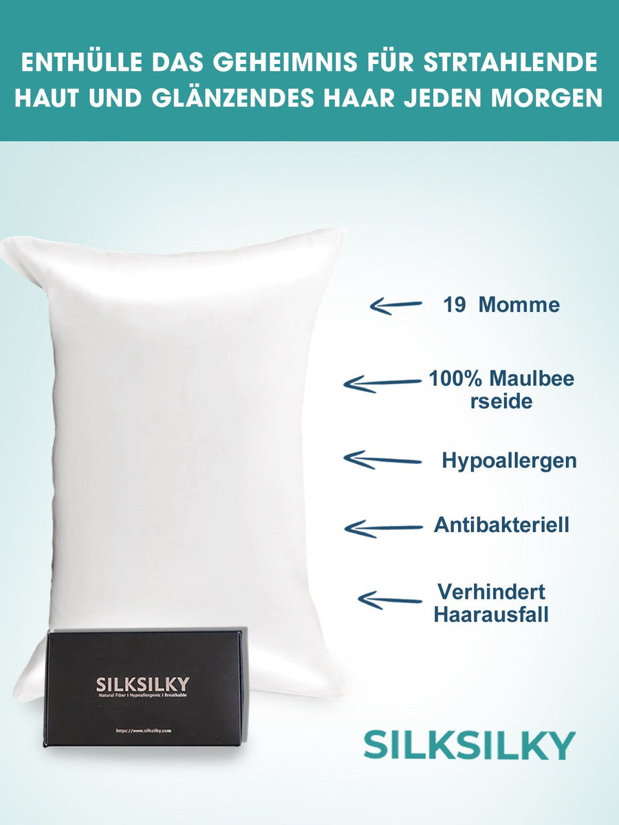 2Pcs 19Momme 100% Mulberry Silk Pillowcases Bundle - Envelope