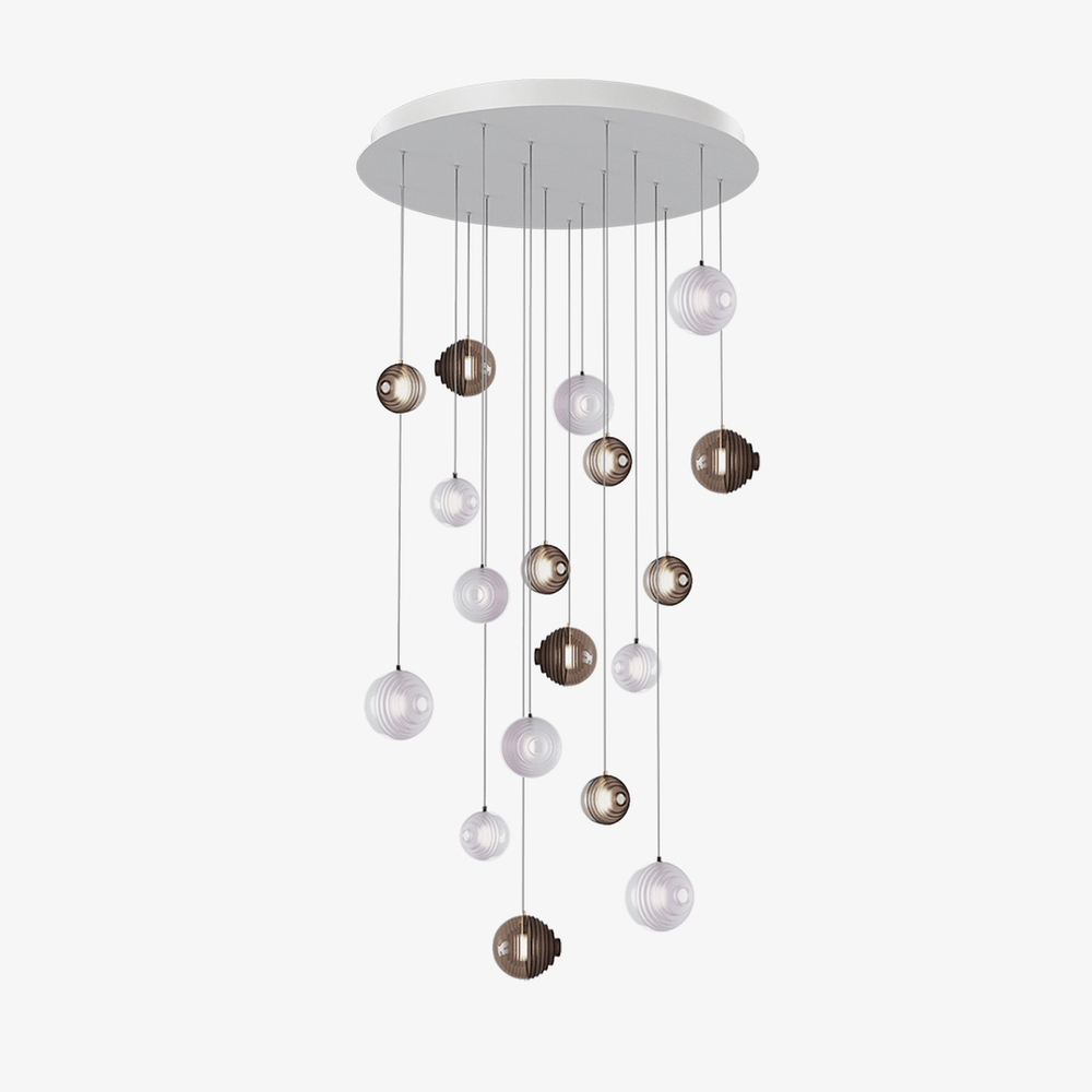 Cosmic Sphere Cascade Chandelier