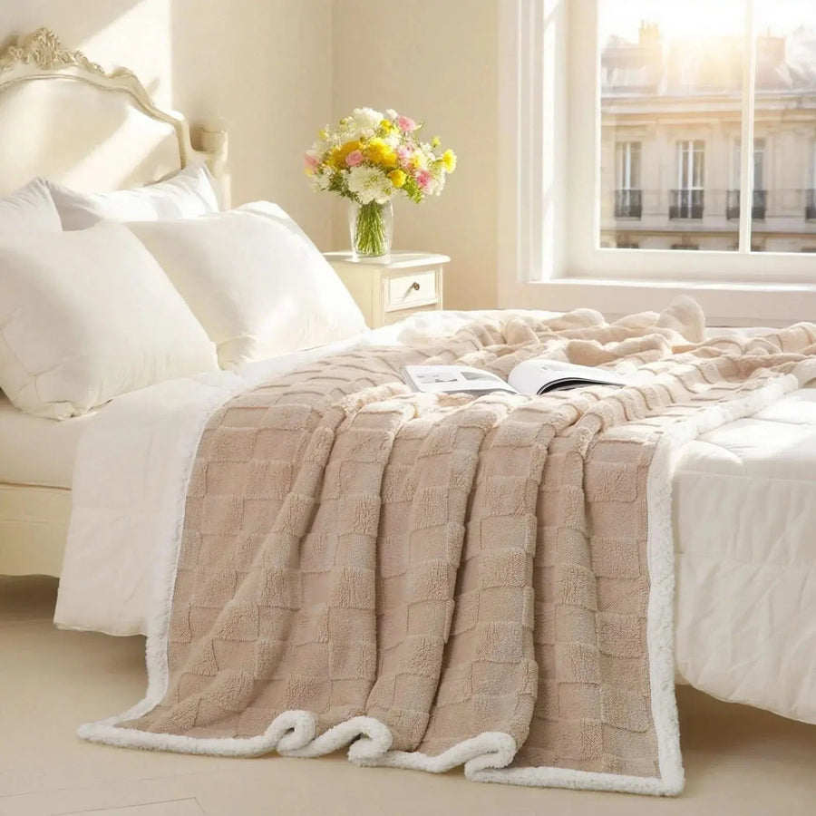 Sleepwyn Plush Sherpa Flannel Warm Throw Blanket