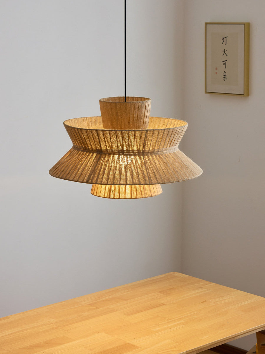 Anemone Tiered Linen Pendant Lamp