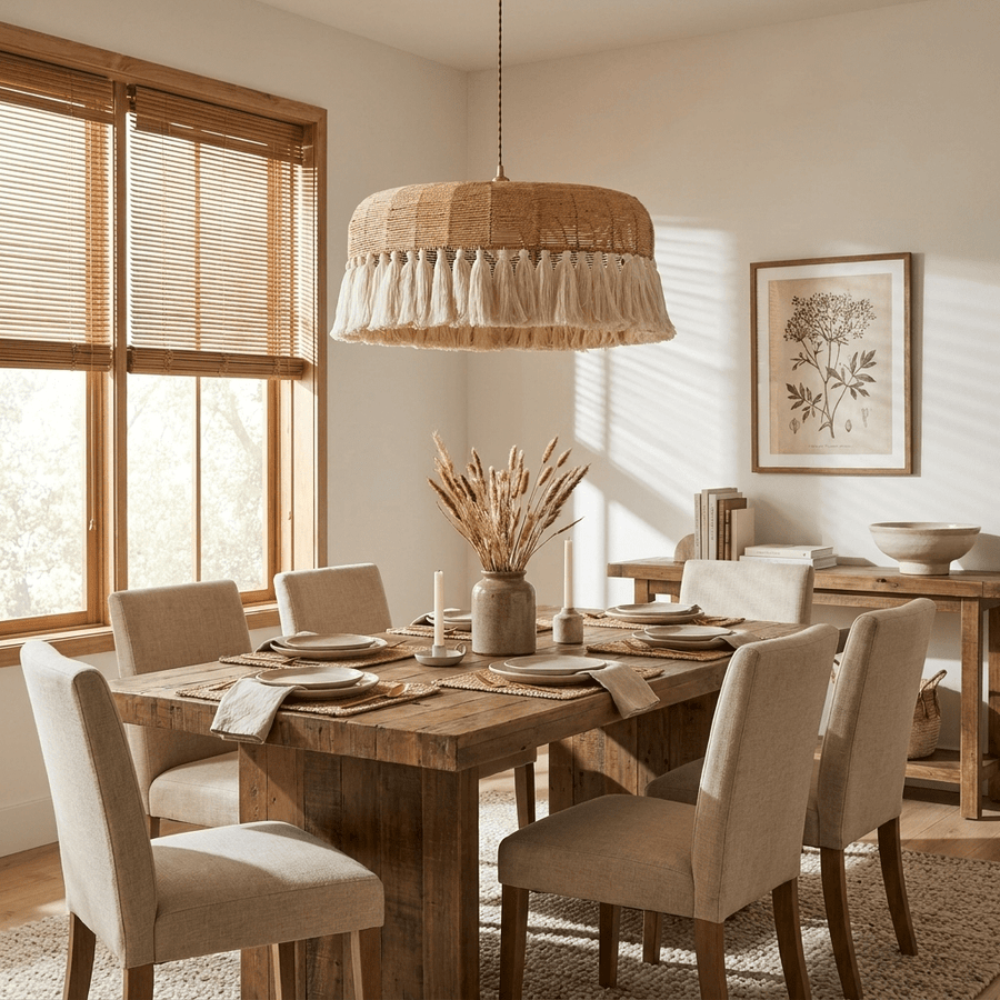 Arlina Jute Fringe Pendant Light