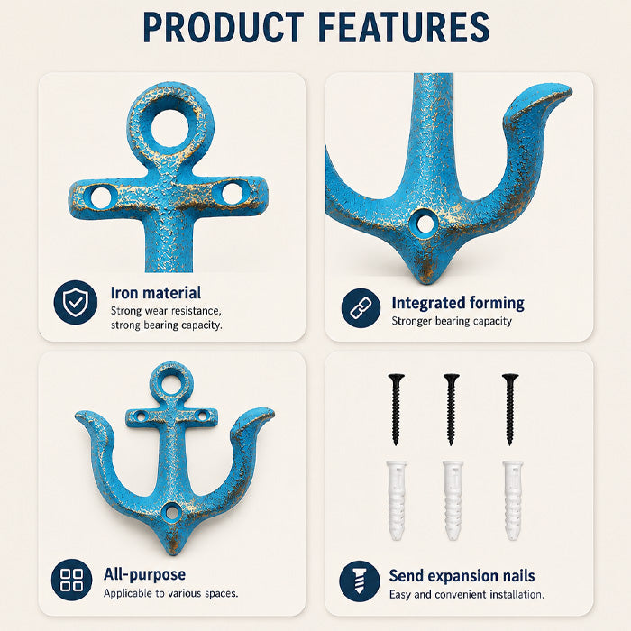 Sleepwyn Nautical Anchor Hooks