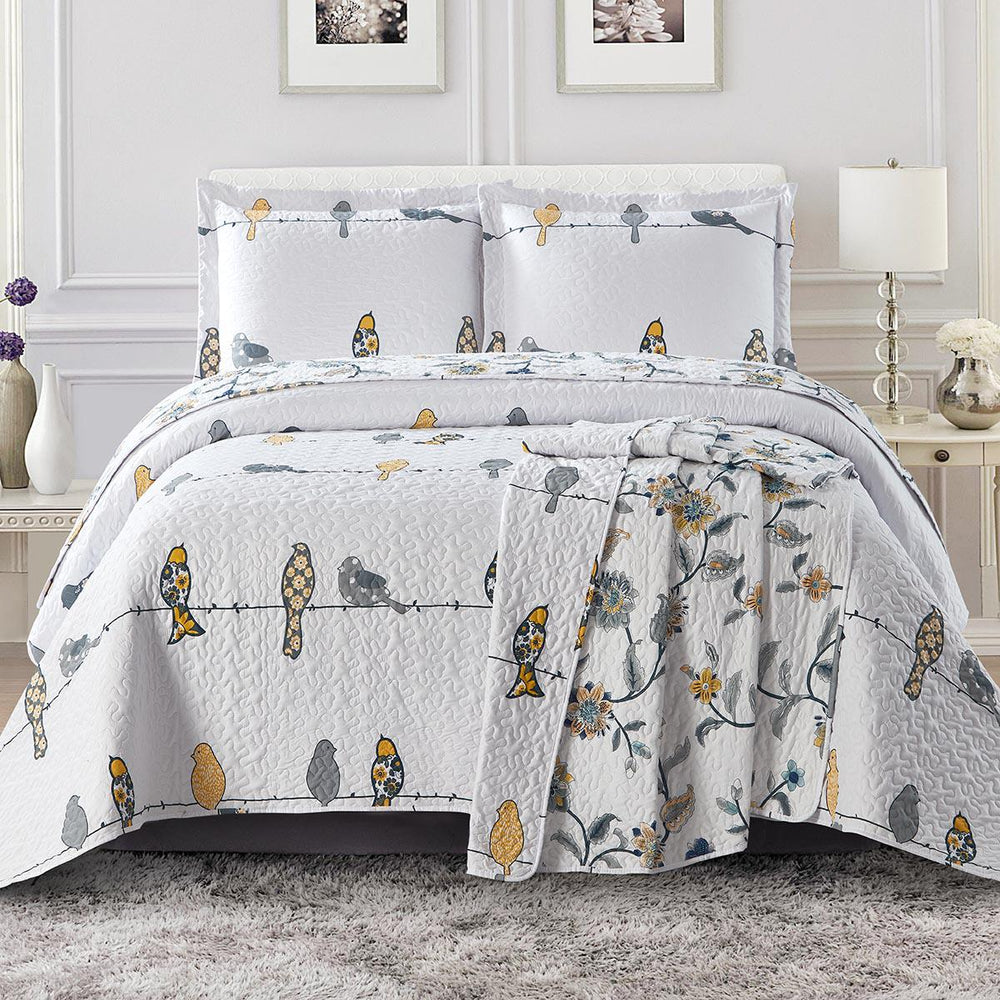 Bedspread Quilt Set - Ayat Birds