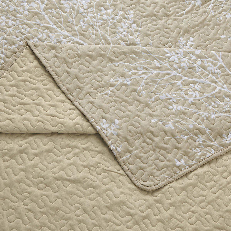 Odette Beige Quilt - Bedspread Set