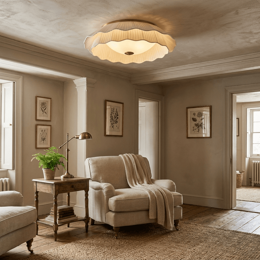 Belle Epoque Pleated Ceiling Light