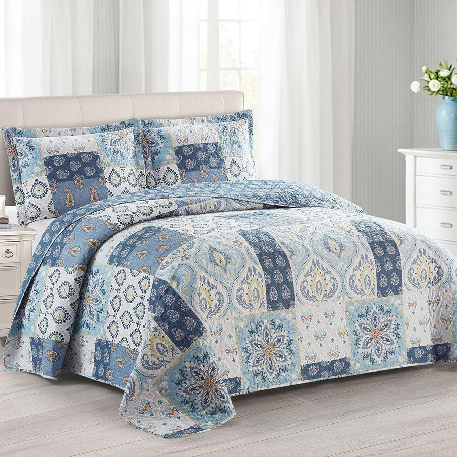 Bellflower Reversible Quilt - Bedspread Set