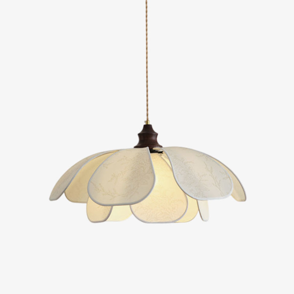 Camellia Printed Fabric Pendant Lamp