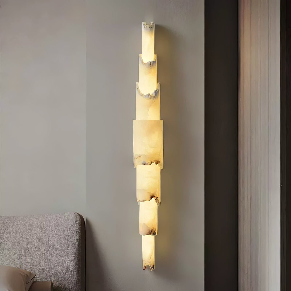 Cascading Alabaster Wall Sconce