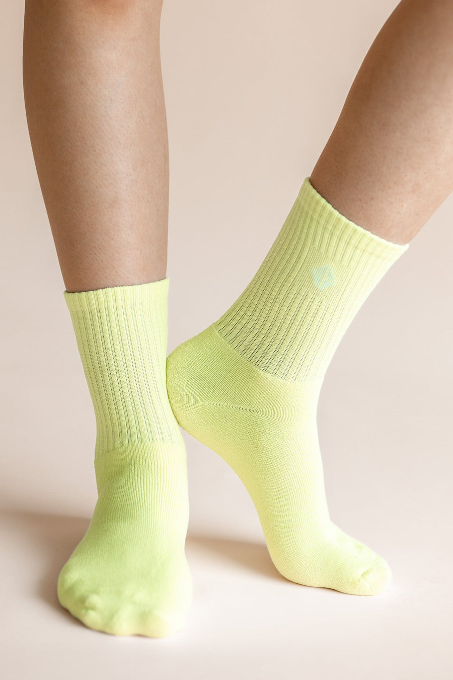Adult Crew Socks in Citron