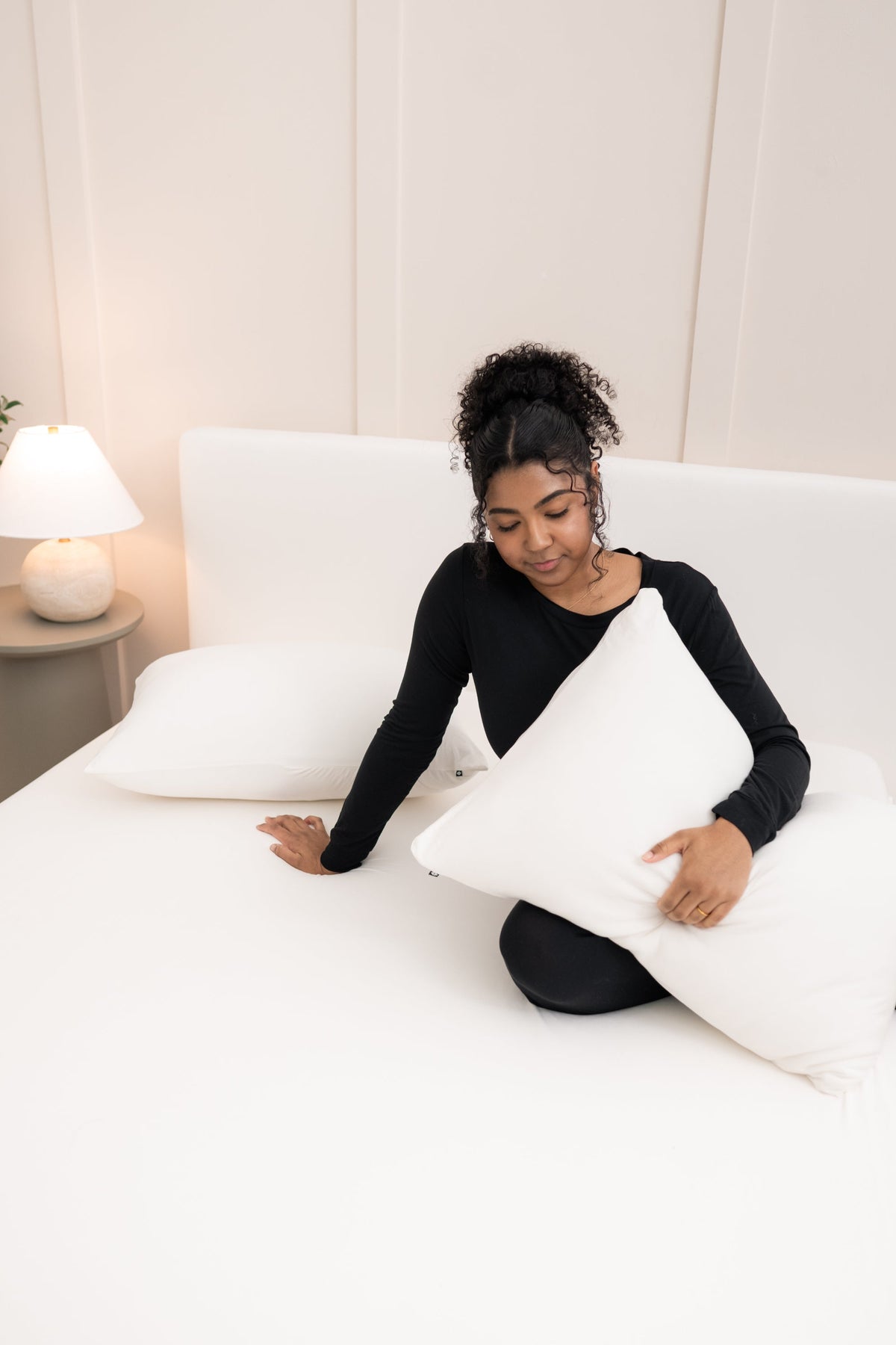 Fitted Sheet with Pillowcases in Cloud