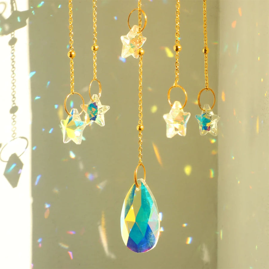 Stars & Moon Crystal Suncatcher