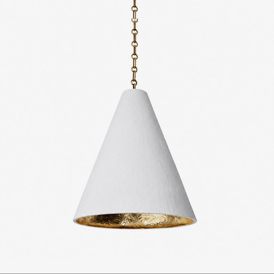 Cuspide Plaster Cone Pendant Light