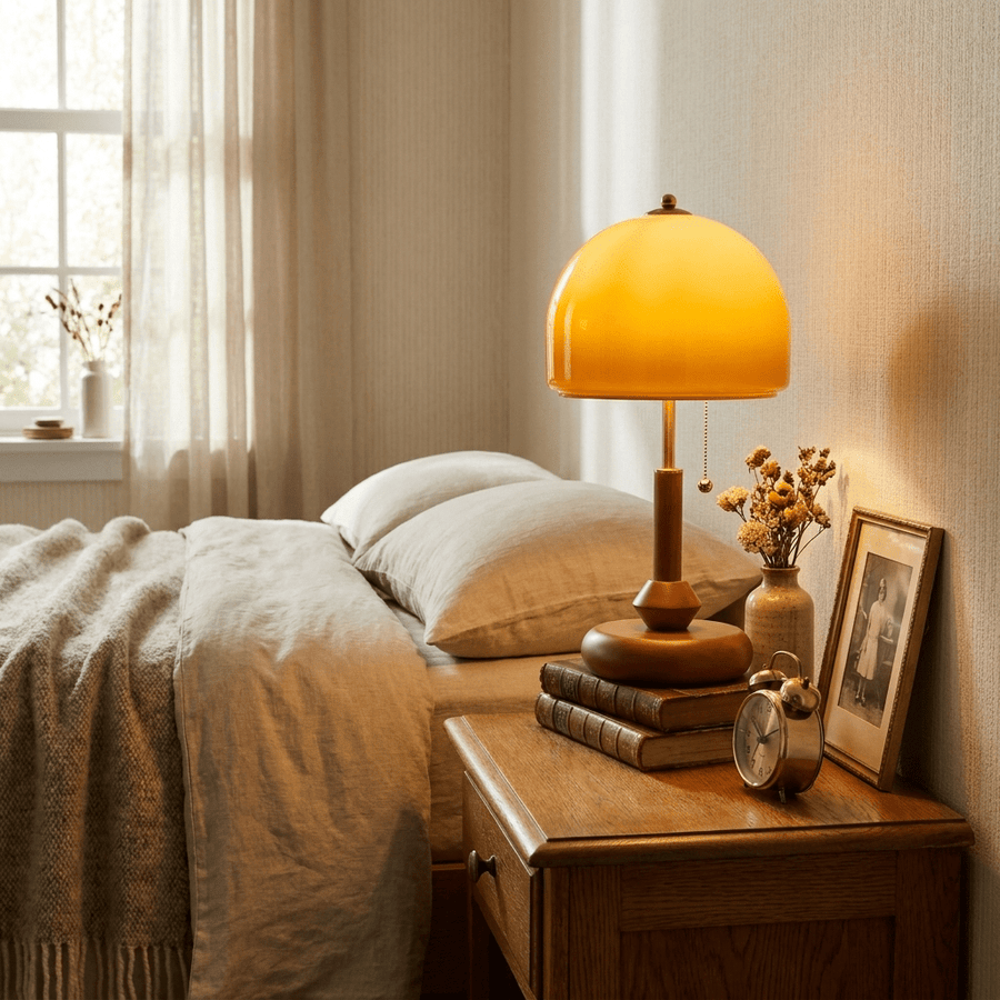 Dome Wooden Table Lamp