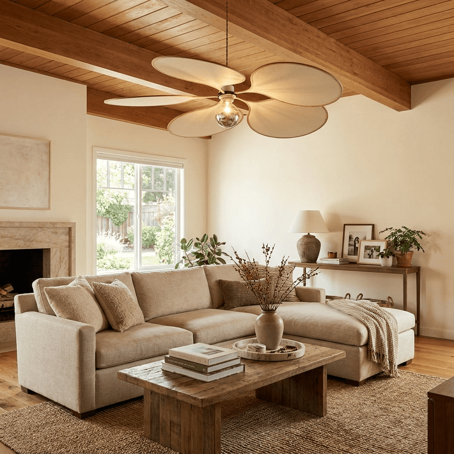 Elowen Fabric Petal Pendant Light