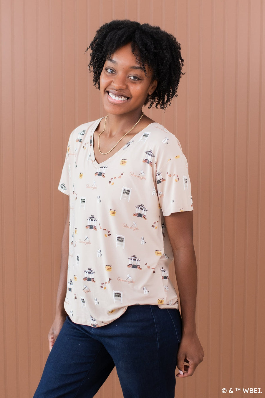 Women's Oversized V-Neck Tee in Gilmore Girls