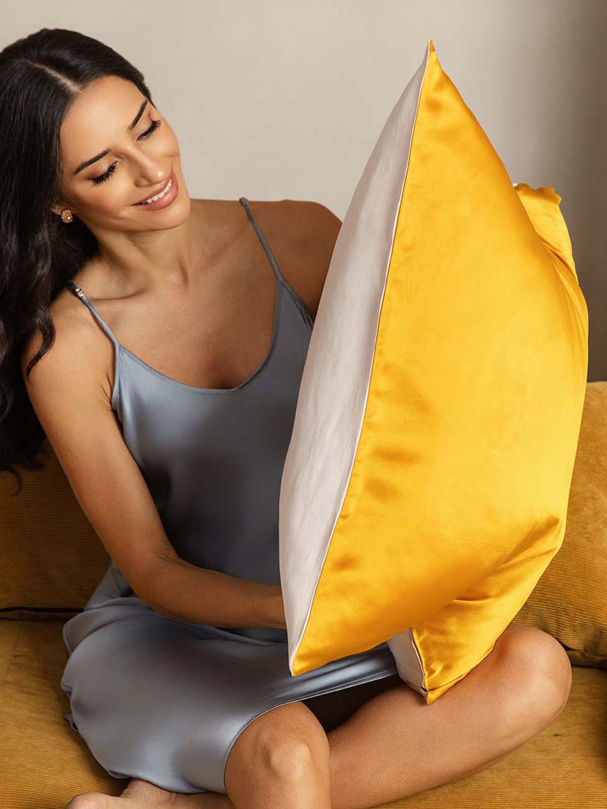 19Momme 100% Mulberry Silk Pillowcase - Two-tone Design