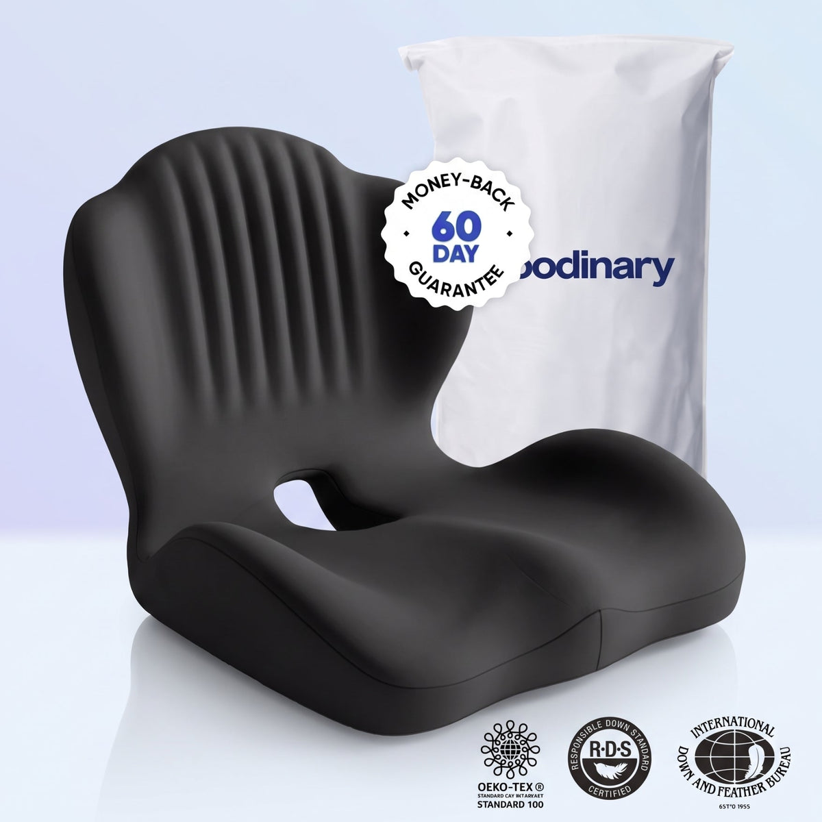 Sleepwyn Memory Foam Seat Cushion Contoured Sitting Pad