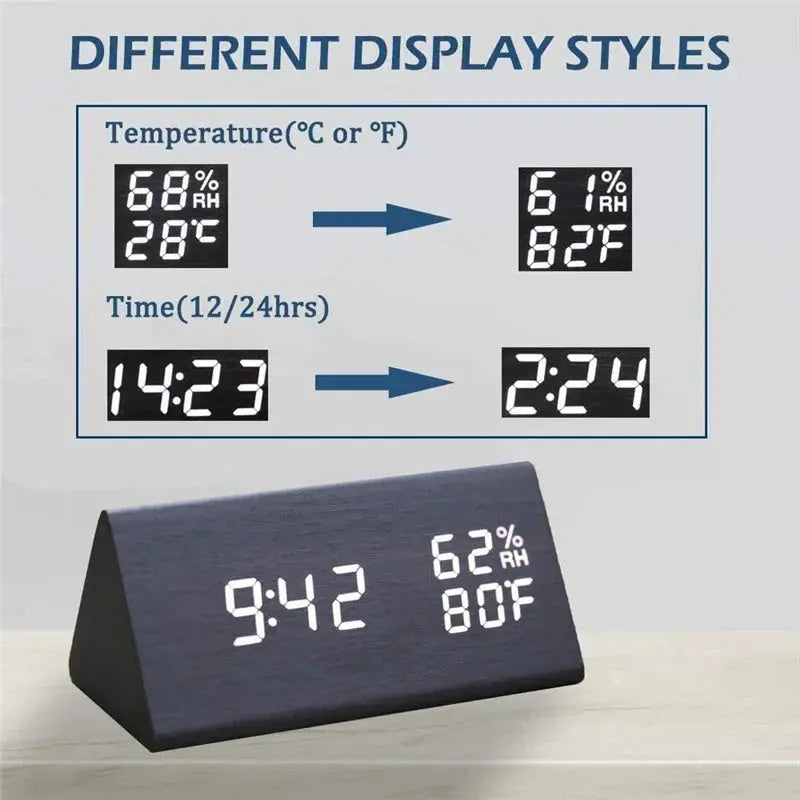 Sleepwyn Wooden LED Clock