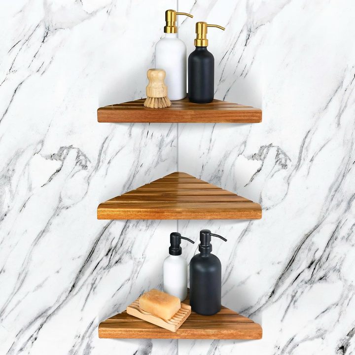 Sleepwyn Acacia Corner Shelf