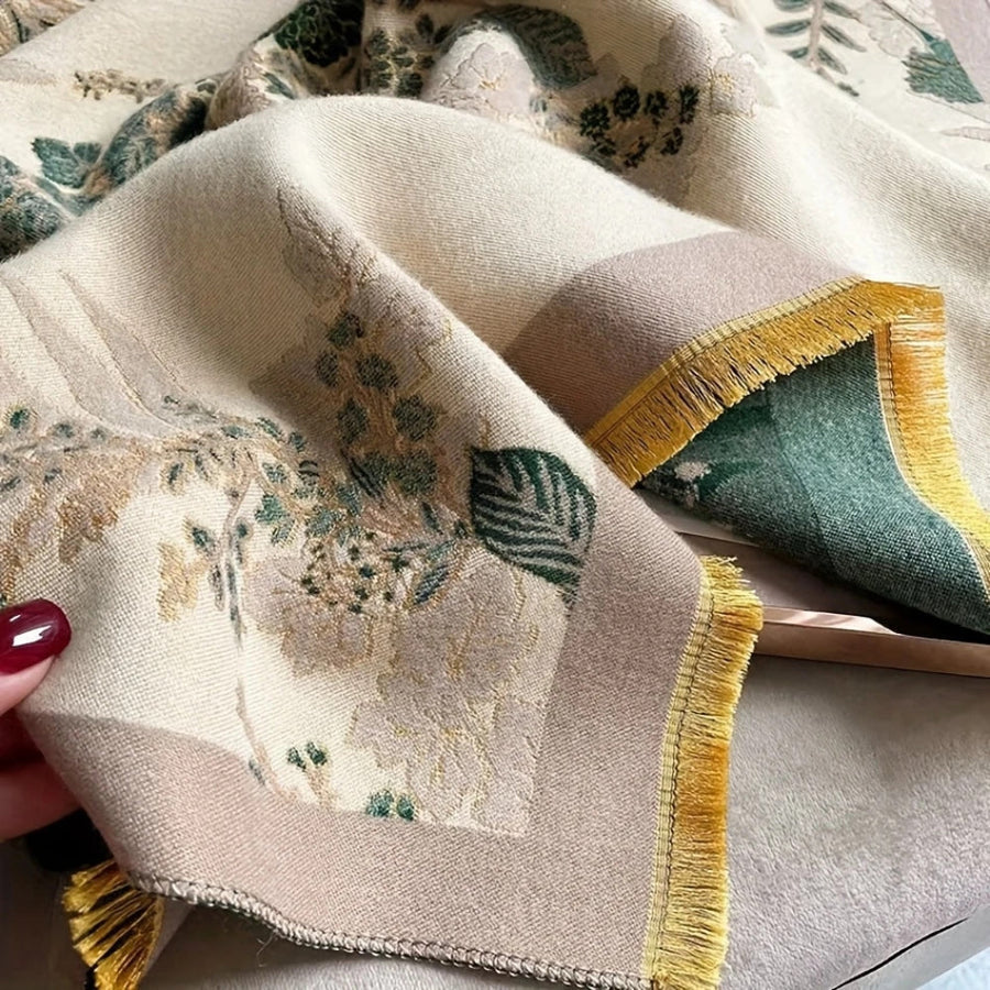 Sleepwyn Floral Cashmere-Feel Winter Scarf