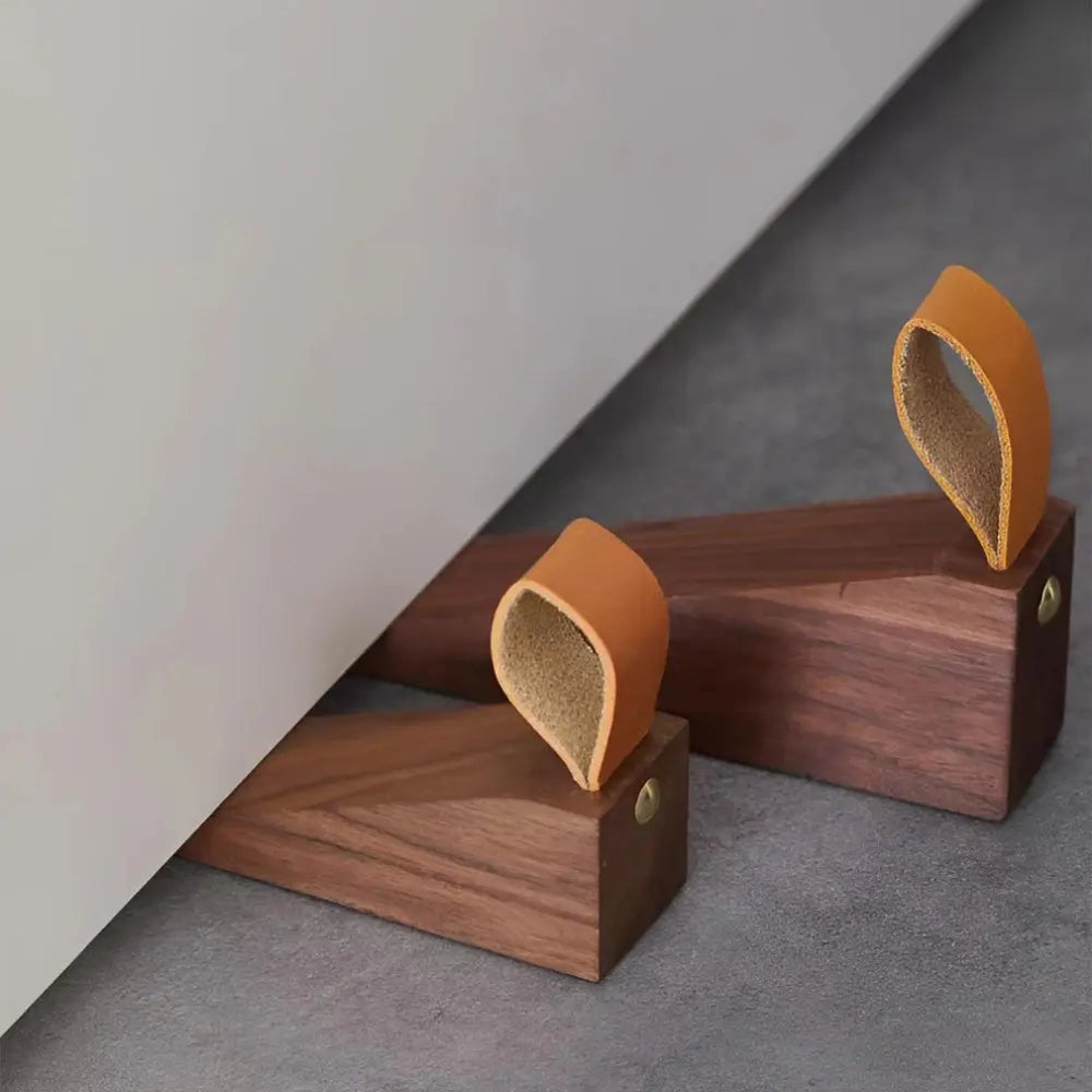 Sleepwyn Solid Wood Door Stopper with Non Slip Base