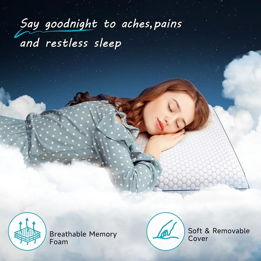 Sleepwyn Ultra Thin Memory Foam Pillow