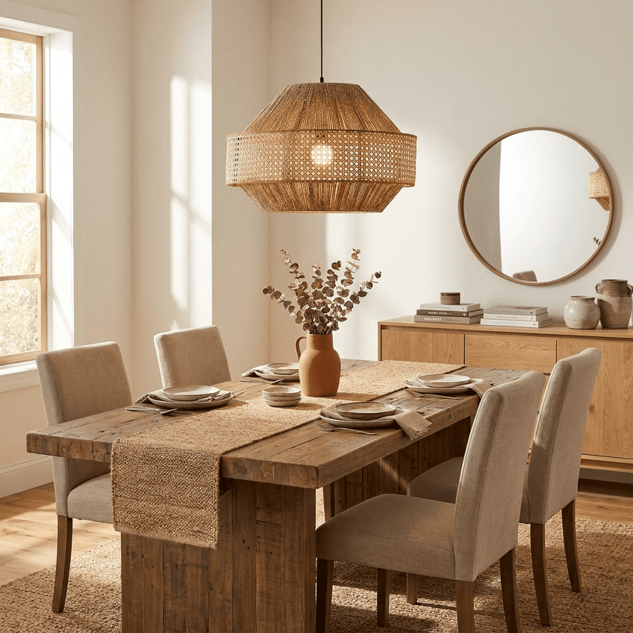 Jute Rattan Woven Pendant Lamp