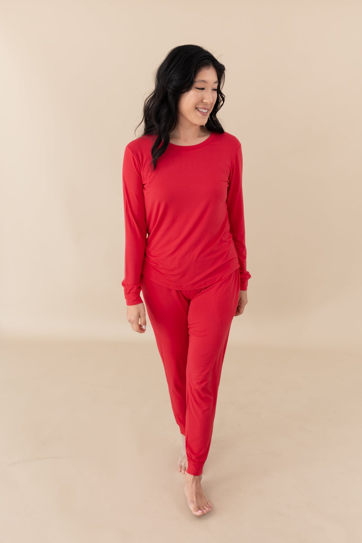 Women's Jogger Pajama Set in Cardinal