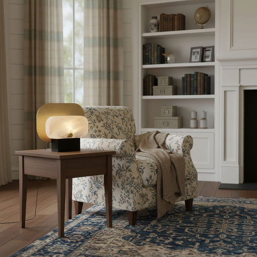 Mosaic Elegance Alabaster Table Lamp